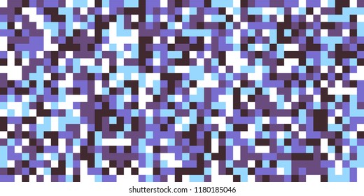 Color Halftone Pattern. Abstract Digital Texture with Color Squares for Print, Banner, Card, Web and Mobile Applications. Trendy Tech Halftone Pattern with Color Pixels. Vector Texture.