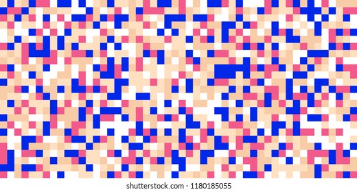 Color Halftone Pattern. Abstract Digital Texture with Color Squares for Print, Banner, Card, Web and Mobile Applications. Trendy Tech Halftone