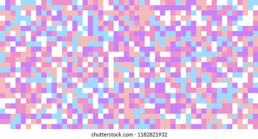 Color Halftone Pattern. Abstract Digital Texture with Color Squares for Print, Banner, Card, Web and Mobile Applications. Modern Tech Halftone Pattern with Color Pixels. Vector Texture.