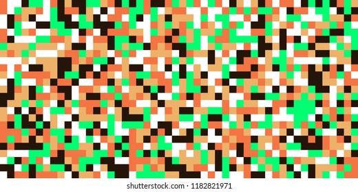 Color Halftone Pattern. Abstract Digital Texture with Color Squares for Print, Banner, Card, Web and Mobile Applications. Vintage Tech Halftone
