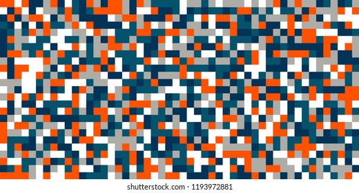 Color Halftone Pattern. Abstract Digital Texture with Color Squares for Print, Banner, Card, Web and Mobile Applications. Retro Tech Halftone Pattern with Color Pixels. Vector Texture.