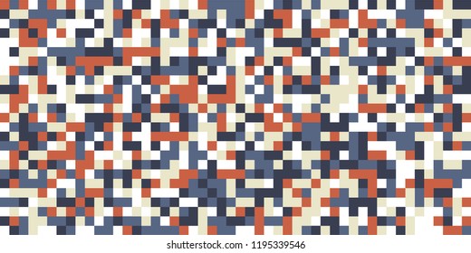 Color Halftone Pattern. Abstract Digital Texture with Color Squares for Print, Banner, Card, Web and Mobile Applications. Modern Tech Halftone Pattern with Color Pixels. Vector Texture.