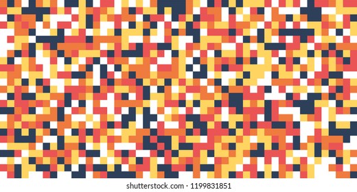 Color Halftone Pattern. Abstract Digital Texture with Color Squares for Print, Banner, Card, Web and Mobile Applications. Vintage Tech Halftone Pattern with Color Pixels. Vector Texture.