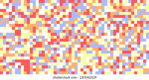 Color Halftone Pattern. Abstract Digital Texture with Color Squares for Print, Banner, Card, Web and Mobile Applications. Trendy Tech Halftone Pattern with Color Pixels. Vector Texture.