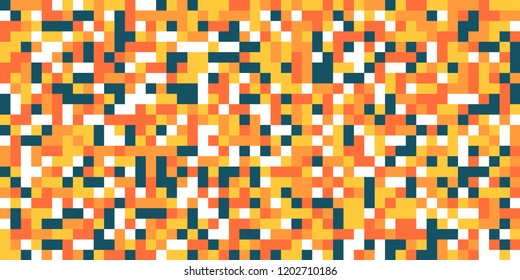 Color Halftone Pattern. Abstract Digital Texture with Color Squares for Print, Banner, Card, Web and Mobile Applications. Vintage Tech Halftone Pattern with Color Pixels. Vector Texture.
