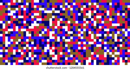 Color Halftone Pattern. Abstract Digital Texture with Color Squares for Print, Banner, Card, Web and Mobile Applications. Retro Tech Halftone Pattern with Color Pixels. Vector Texture.