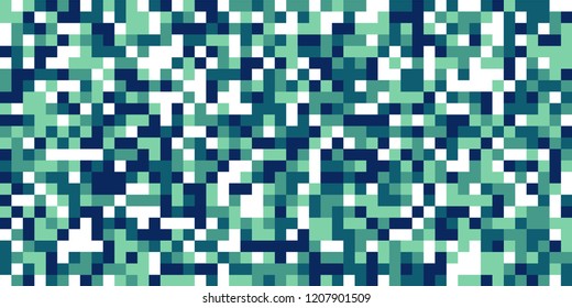 Color Halftone Pattern. Abstract Digital Texture with Color Squares for Print, Banner, Card, Web and Mobile Applications. Trendy Tech Halftone Pattern with Color Pixels. Vector Texture.