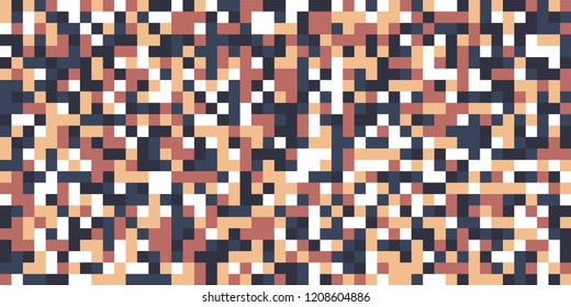 Color Halftone Pattern. Abstract Digital Texture with Color Squares for Print, Banner, Card, Web and Mobile Applications. Vintage Tech Halftone