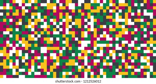 Color Halftone Pattern. Abstract Digital Texture with Color Squares for Print, Banner, Card, Web and Mobile Applications. Vintage Tech Halftone Pattern with Color Pixels. Vector Texture.