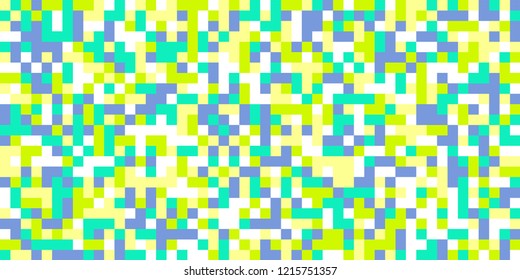 Color Halftone Pattern. Abstract Digital Texture with Color Squares for Print, Banner, Card, Web and Mobile Applications. Trendy Tech Halftone Pattern with Color Pixels. Vector Texture.