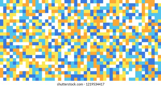 Color Halftone Pattern. Abstract Digital Texture with Color Squares for Print, Banner, Card, Web and Mobile Applications. Vintage Tech Halftone Pattern with Color Pixels. Vector Texture.
