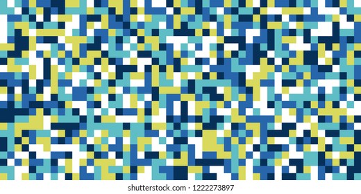 Color Halftone Pattern. Abstract Digital Texture with Color Squares for Print, Banner, Card, Web and Mobile Applications. Vintage Tech Halftone