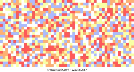 Color Halftone Pattern. Abstract Digital Texture with Color Squares for Print, Banner, Card, Web and Mobile Applications. Vintage Tech Halftone Pattern with Color Pixels. Vector Texture.