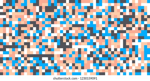 Color Halftone Pattern. Abstract Digital Texture with Color Squares for Print, Banner, Card, Web and Mobile Applications. Trendy Tech Halftone Pattern with Color Pixels. Vector Texture.