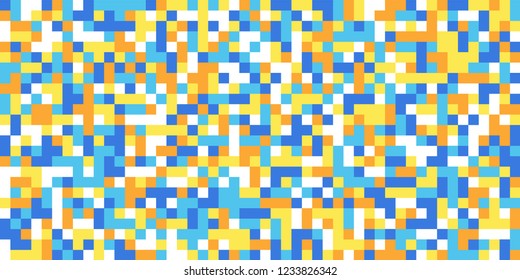 Color Halftone Pattern. Abstract Digital Texture with Color Squares for Print, Banner, Card, Web and Mobile Applications. Modern Tech Halftone Pattern with Color Pixels. Vector Texture.