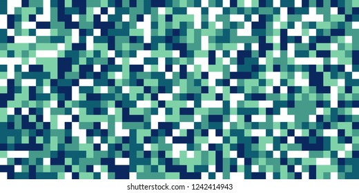Color Halftone Pattern. Abstract Digital Texture with Color Squares for Print, Banner, Card, Web and Mobile Applications. Modern Tech Halftone Pattern with Color Pixels. Vector Texture.