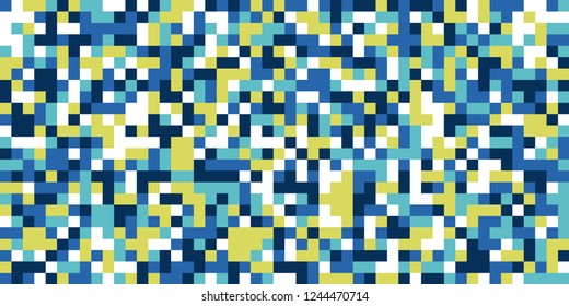 Color Halftone Pattern. Abstract Digital Texture with Color Squares for Print, Banner, Card, Web and Mobile Applications. Modern Tech Halftone