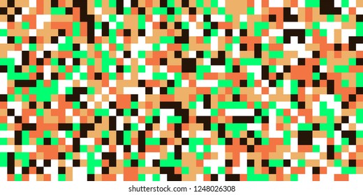 Color Halftone Pattern. Abstract Digital Texture with Color Squares for Print, Banner, Card, Web and Mobile Applications. Vintage Tech Halftone Pattern with Color Pixels. Vector Texture.