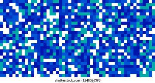 Color Halftone Pattern. Abstract Digital Texture with Color Squares for Print, Banner, Card, Web and Mobile Applications. Modern Tech Halftone Pattern with Color Pixels. Vector Texture.