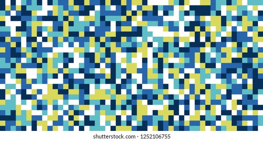 Color Halftone Pattern. Abstract Digital Texture with Color Squares for Print, Banner, Card, Web and Mobile Applications. Retro Tech Halftone