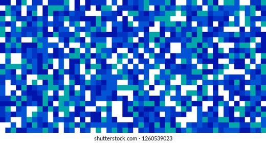 Color Halftone Pattern. Abstract Digital Texture with Color Squares for Print, Banner, Card, Web and Mobile Applications. Trendy Tech Halftone Pattern with Color Pixels. Vector Texture.