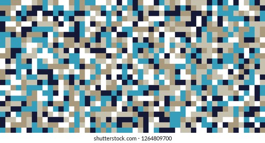 Color Halftone Pattern. Abstract Digital Texture with Color Squares for Print, Banner, Card, Web and Mobile Applications. Retro Tech Halftone