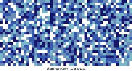 Color Halftone Pattern. Abstract Multicolor Texture with Squares for Print, Banner, Card, Web and Mobile Applications. Retro Tech Halftone Pattern with Color Pixels. Vector Texture.