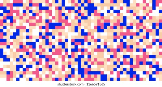 Color Halftone Pattern. Abstract Multicolor Texture with Squares for Print, Banner, Card, Web and Mobile Applications. Vintage Tech Halftone Pattern with Color Pixels. Vector Texture.