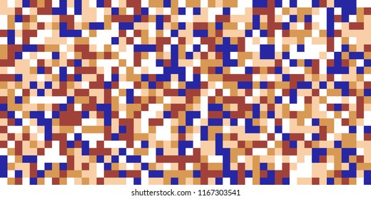Color Halftone Pattern. Abstract Multicolor Texture with Squares for Print, Banner, Card, Web and Mobile Applications. Retro Tech Halftone Pattern with Color Pixels. Vector Texture.