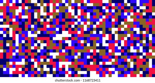 Color Halftone Pattern. Abstract Multicolor Texture with Squares for Print, Banner, Card, Web and Mobile Applications. Modern Tech Halftone Pattern with Color Pixels. Vector Texture.