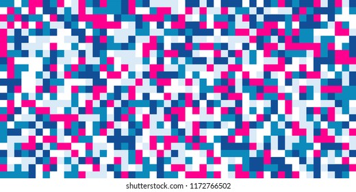 Color Halftone Pattern. Abstract Multicolor Texture with Squares for Print, Banner, Card, Web and Mobile Applications. Trendy Tech Halftone