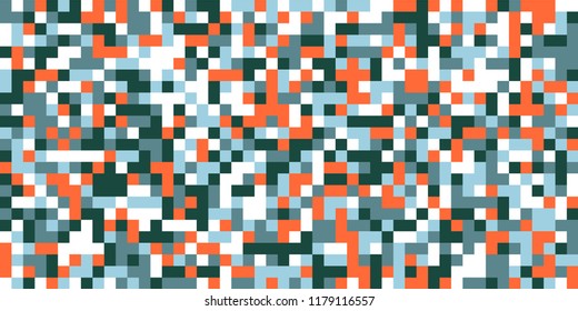 Color Halftone Pattern. Abstract Multicolor Texture with Squares for Print, Banner, Card, Web and Mobile Applications. Vintage Tech Halftone Pattern with Color Pixels. Vector Texture.