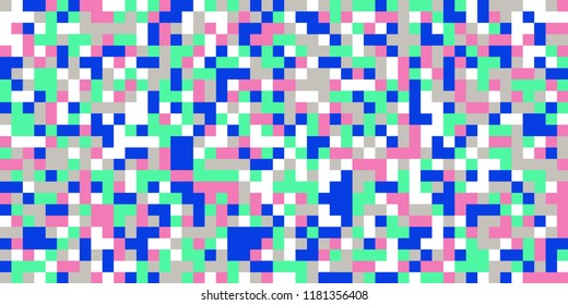 Color Halftone Pattern. Abstract Multicolor Texture with Squares for Print, Banner, Card, Web and Mobile Applications. Vintage Tech Halftone