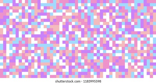 Color Halftone Pattern. Abstract Multicolor Texture with Squares for Print, Banner, Card, Web and Mobile Applications. Trendy Tech Halftone Pattern with Color Pixels. Vector Texture.