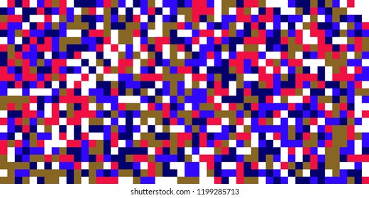 Color Halftone Pattern. Abstract Multicolor Texture with Squares for Print, Banner, Card, Web and Mobile Applications. Vintage Tech Halftone