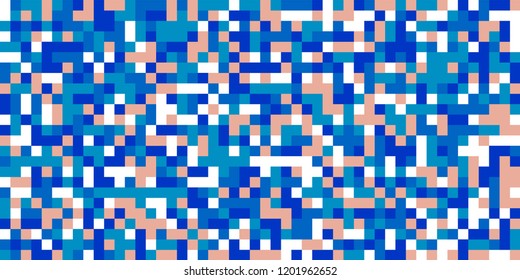 Color Halftone Pattern. Abstract Multicolor Texture with Squares for Print, Banner, Card, Web and Mobile Applications. Modern Tech Halftone Pattern with Color Pixels. Vector Texture.