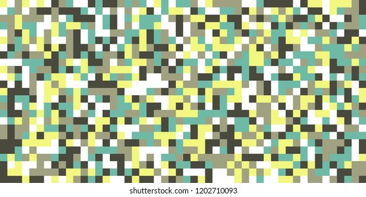 Color Halftone Pattern. Abstract Multicolor Texture with Squares for Print, Banner, Card, Web and Mobile Applications. Retro Tech Halftone Pattern with Color Pixels. Vector Texture.
