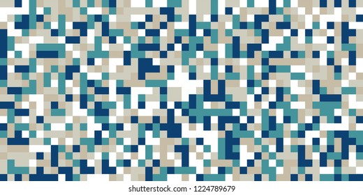 Color Halftone Pattern. Abstract Multicolor Texture with Squares for Print, Banner, Card, Web and Mobile Applications. Modern Tech Halftone Pattern with Color Pixels. Vector Texture.