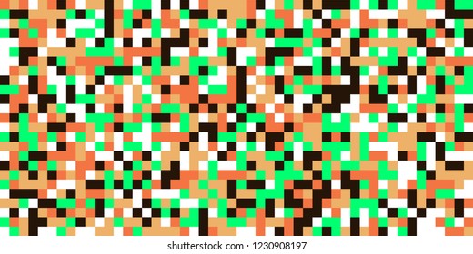Color Halftone Pattern. Abstract Multicolor Texture with Squares for Print, Banner, Card, Web and Mobile Applications. Vintage Tech Halftone