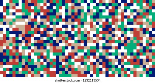 Color Halftone Pattern. Abstract Multicolor Texture with Squares for Print, Banner, Card, Web and Mobile Applications. Retro Tech Halftone