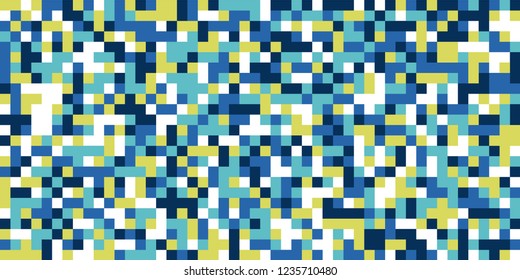 Color Halftone Pattern. Abstract Multicolor Texture with Squares for Print, Banner, Card, Web and Mobile Applications. Vintage Tech Halftone Pattern with Color Pixels. Vector Texture.