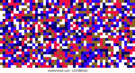 Color Halftone Pattern. Abstract Multicolor Texture with Squares for Print, Banner, Card, Web and Mobile Applications. Trendy Tech Halftone Pattern with Color Pixels. Vector Texture.