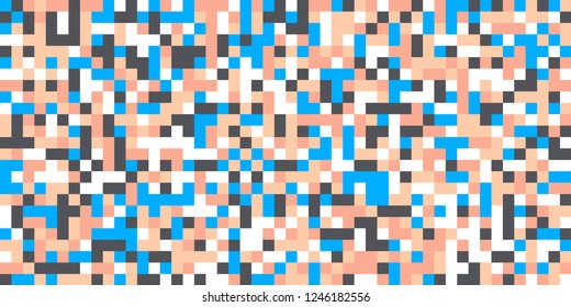 Color Halftone Pattern. Abstract Multicolor Texture with Squares for Print, Banner, Card, Web and Mobile Applications. Vintage Tech Halftone