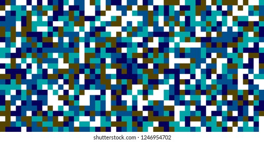 Color Halftone Pattern. Abstract Multicolor Texture with Squares for Print, Banner, Card, Web and Mobile Applications. Vintage Tech Halftone Pattern with Color Pixels. Vector Texture.
