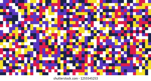 Color Halftone Pattern. Abstract Multicolor Texture with Squares for Print, Banner, Card, Web and Mobile Applications. Trendy Tech Halftone