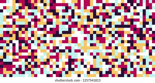 Color Halftone Pattern. Abstract Multicolor Texture with Squares for Print, Banner, Card, Web and Mobile Applications. Trendy Tech Halftone