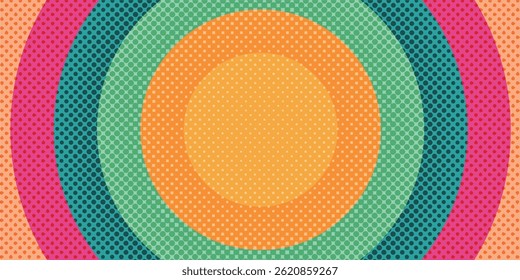 Fondo de cómic de restricción de semitono de color