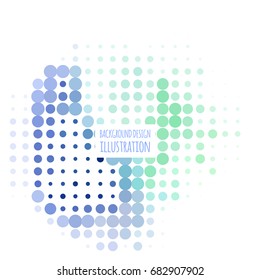 Color halftone spotted flash design element. Vector illustration.