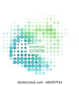 Color halftone spotted flash design element. Vector illustration.