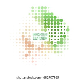 Color halftone spotted flash design element. Vector illustration.